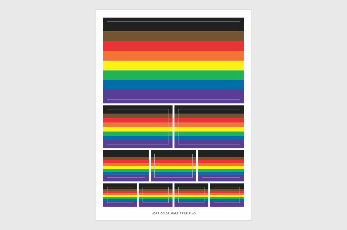 More Color, More Pride Flag Stickers, LGBTQ Flag Stickers