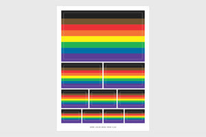 More Color, More Pride Flag Stickers, LGBTQ Flag Stickers