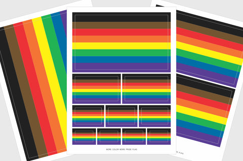 More Color, More Pride LGBTQ Flag Stickers