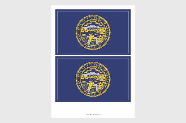 Nebraska Flag Sticker, Weatherproof Vinyl Nebraska Flag Stickers