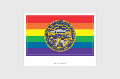 Nebraska LGBTQ Pride Flag Stickers