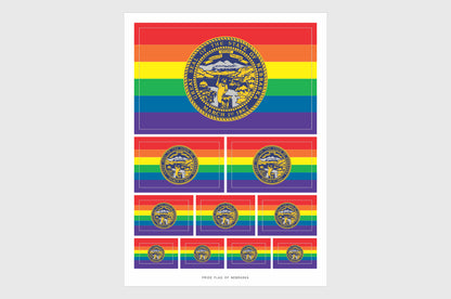 Nebraska LGBTQ Pride Flag Stickers