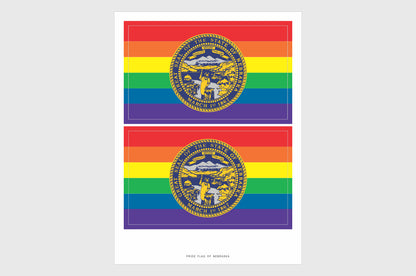 Nebraska LGBTQ Pride Flag Stickers