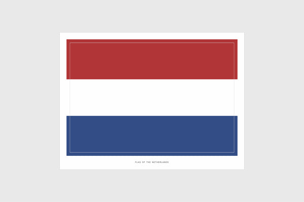 The Netherlands Flag Sticker, Weatherproof, Vinyl Flag Stickers