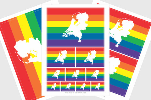 The Netherlands LGBTQ Pride Flag Stickers