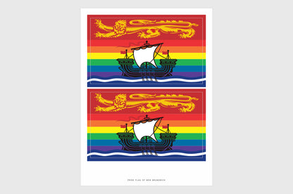 New Brunswick LGBTQ Pride Flag Stickers