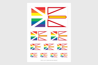 Newfoundland & Labrador LGBTQ Pride Flag Stickers