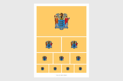 New Jersey Flag Stickers