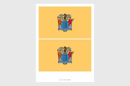 New Jersey Flag Stickers