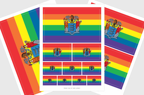 New Jersey LGBTQ Pride Flag Stickers