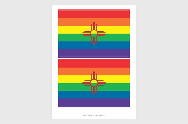 New Mexico LGBTQ Pride Flag Stickers