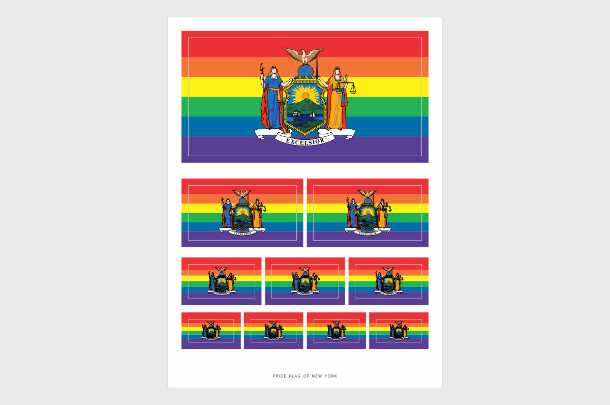 New York LGBTQ Pride Flag Stickers