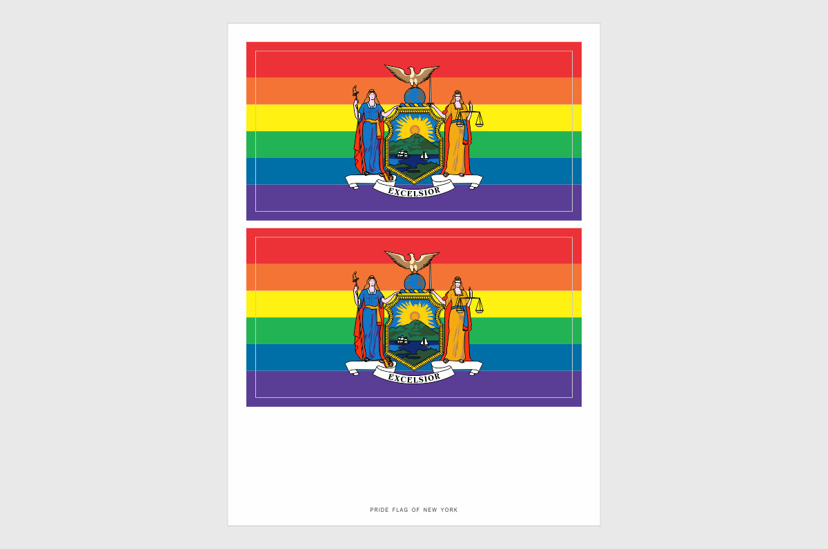 New York LGBTQ Pride Flag Stickers
