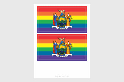 New York LGBTQ Pride Flag Stickers