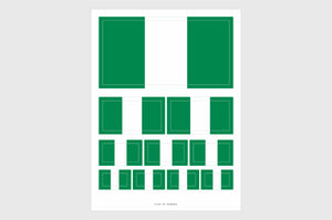 Nigeria Flag Sticker, Weatherproof Vinyl Nigerian Flag Stickers