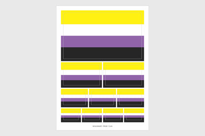 Non Binary Pride Flag Stickers