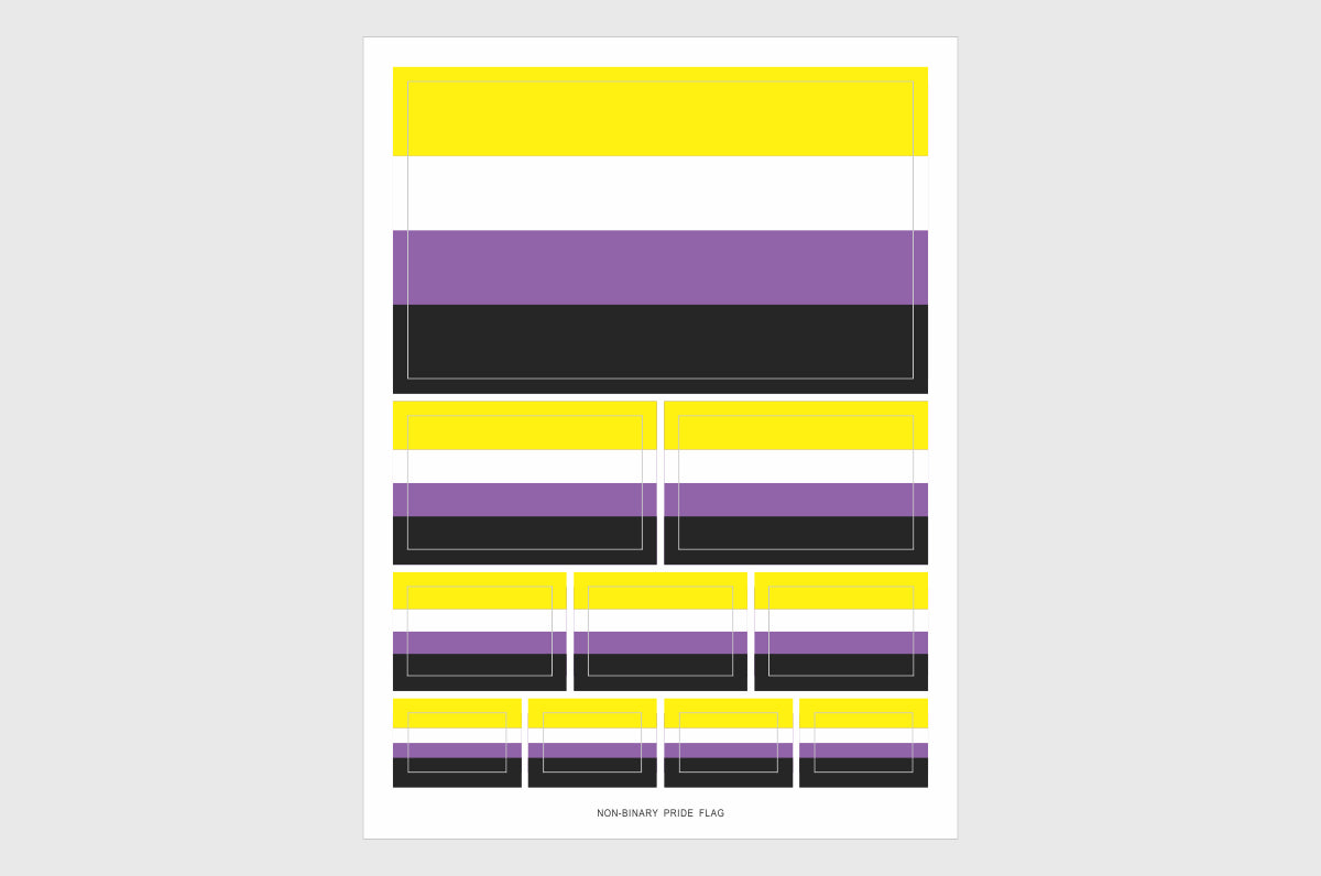 Non Binary Pride Flag Stickers