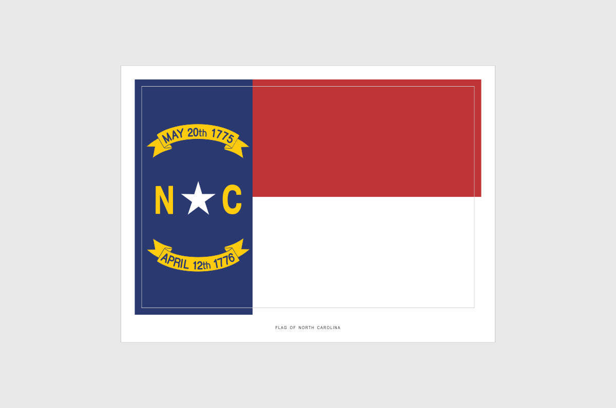 North Carolina Flag Stickers