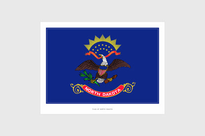 North Dakota Flag Stickers