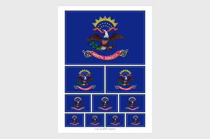 North Dakota Flag Stickers
