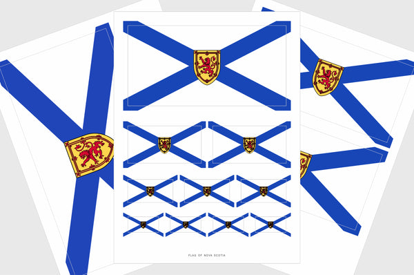 Nova Scotia Flag Sticker, Weatherproof Vinyl Province of Nova Scotia Flag Stickers