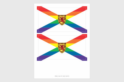 Nova Scotia LGBTQ Pride Flag Stickers