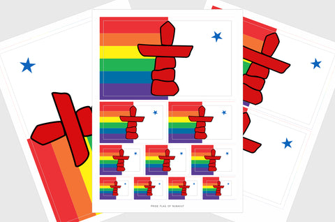Nunavut Territory LGBTQ Pride Flag Stickers