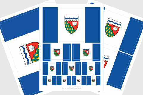 Northwest Territories Flag Sticker, Weatherproof Vinyl Flag Stickers