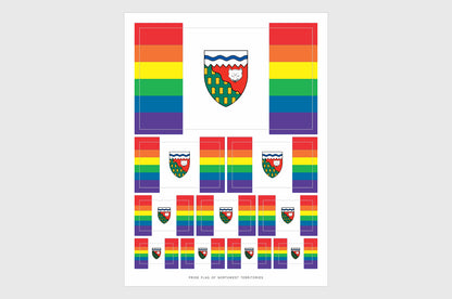 Northwest Territories LGBTQ Pride Flag Stickers
