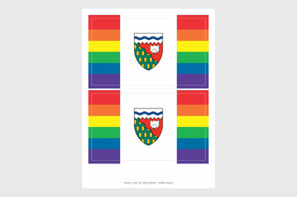 Northwest Territories LGBTQ Pride Flag Stickers
