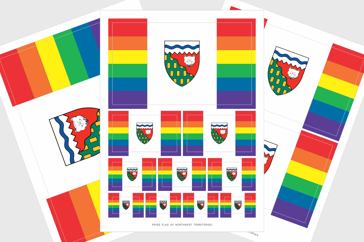 Northwest Territories LGBTQ Pride Flag Stickers