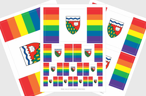 Northwest Territories LGBTQ Pride Flag Stickers