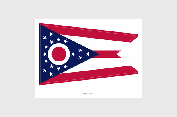 ohio state flag sticker
