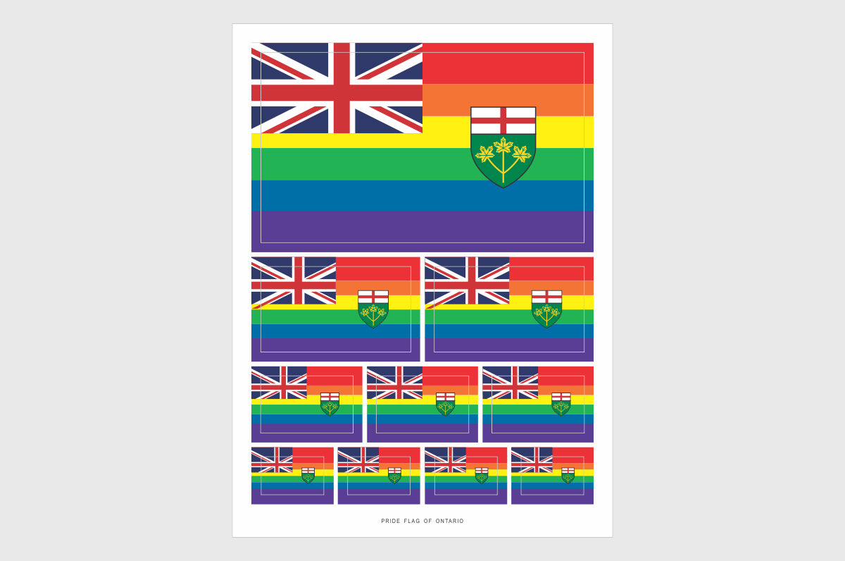 Ontario LGBTQ Pride Flag Stickers