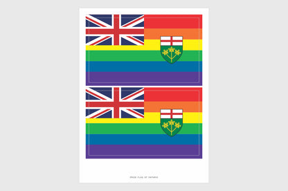 Ontario LGBTQ Pride Flag Stickers