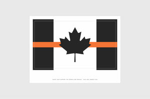 Canada Thin Orange Line, Search and Rescue Flag Stickers