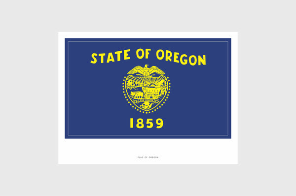 Oregon Flag Sticker, Weatherproof Vinyl Oregon Flag Stickers