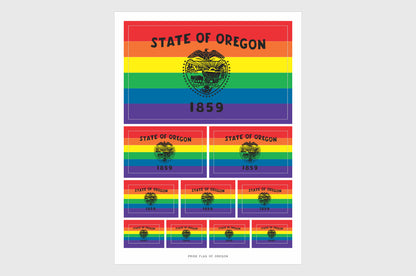 Oregon LGBTQ Pride Flag Stickers