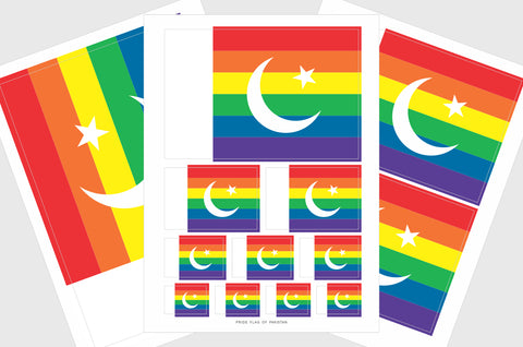 Pakistan LGBTQ Pride Flag Stickers