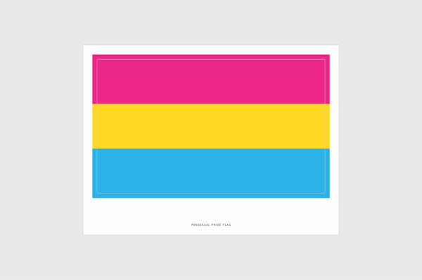 Pansexual Flag Sticker, Weatherproof Vinyl Pan Sexual Flag Stickers