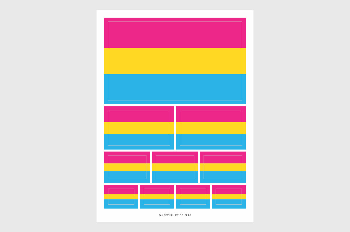 Pansexual Flag Sticker, Weatherproof Vinyl Pan Sexual Flag Stickers