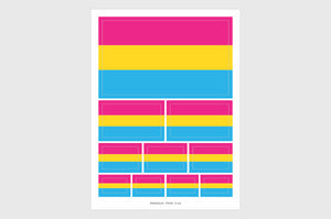 Pansexual Flag Sticker, Weatherproof Vinyl Pan Sexual Flag Stickers