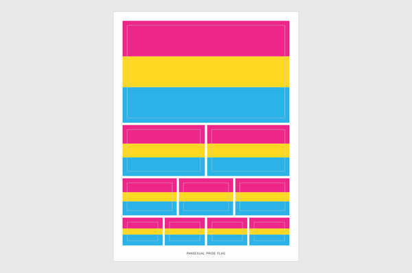 Pansexual Flag Sticker, Weatherproof Vinyl Pan Sexual Flag Stickers