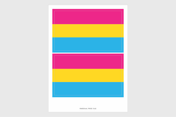 Pansexual Flag Sticker, Weatherproof Vinyl Pan Sexual Flag Stickers