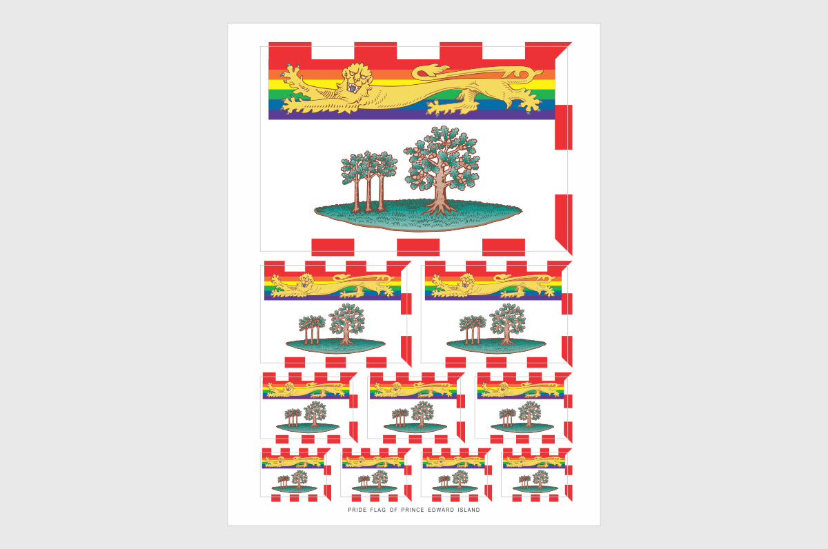 Prince Edward Island LGBTQ Pride Flag Stickers