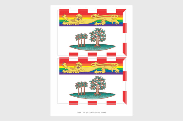 Prince Edward Island LGBTQ Pride Flag Stickers