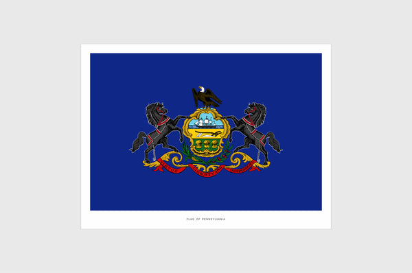 Pennsylvania Flag Sticker, Weatherproof Vinyl Pennsylvania Flag Stickers