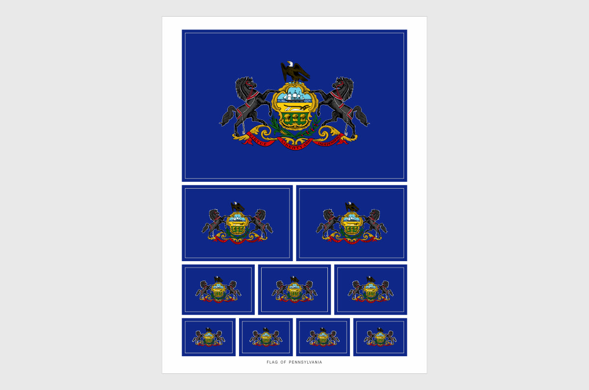 Pennsylvania Flag Stickers