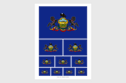 Pennsylvania Flag Stickers
