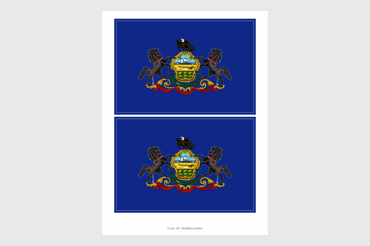 Pennsylvania Flag Stickers